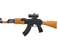 82cm Toy Gun for Kids with Lights, Sound & Vibration,Flashing Light | Plastic Acousto-Optic Flash Gun with Scope | Safe Pretend Play Military Rifle Toy | Age 3+