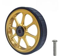 82mm Diameter Roller Wheel with Steel Bearing Axle | 82mm wide design, enhanced stability, smooth rolling on various surfaces, aluminum alloy housing(Golden)