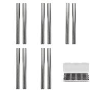82mm Electric Planer Blades, 10Pcs Reversible Electric Planer Blades HSS Double Edge, Planer Blade for Woodworking, Compatible with Makita Bosch DeWalt Ryobi with Storage Case
