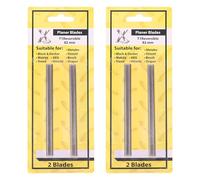 82mm Reversible Planer Blades - Replacement HSS Planer Knives for Bosch, DeWalt, Black & Decker & Elu Planers - Double-Edge High Speed Steel Blades for Electric Hand Planer (4 Pack)