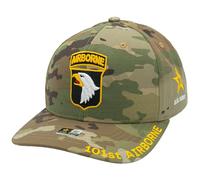 82nd 101st Airborne Hat for Men Official Licensed US Army Airborne Veteran Embroidered Adjustable Baseball Cap, Camo (Airborne 101st), One size