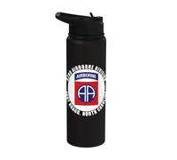 82nd Airborne Division Fort Bragg North Carolina Veteran Stainless Steel Insulated Water Bottle