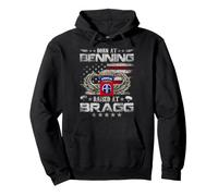 82nd Airborne Veteran Born At Ft Benning Raised Fort Bragg Pullover Hoodie