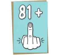 82nd Birthday Card, 81 + 1, Funny Birthday Card for 82 Year Old Women or Men,