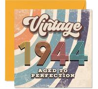 82nd Birthday Card for Women and Men, Vintage 1944 Aged To Perfection