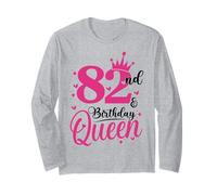 82nd Birthday Queen, 82 Birthday Women 82 Years Old Bday Long Sleeve T-Shirt
