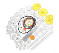 82Pcs Gear Building Set with Storage Tub Included | plastic material, 0.5 module precision, fits axles and shafts, ideal for DIY robots