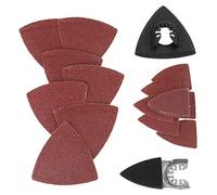82pcs Sanding Kit, Carbon Steel Oscillating Multi Tool Sand Pad for Fein Multimaster Bosch Dremel Makita Sanding Tools