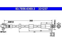 Fits ATE 83.7856-0369.3 Brake Hose DE stock
