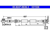 ATE 83.8247-0636.3 Brake hose