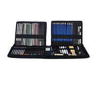 83-Piece Professional Drawing Pencils Sketch Art Supplies Set Includes Colored Pencil Charcoal Pastel Sharpener Eraser Paper Portable Zippered Storage Bag for Artists