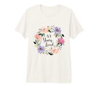 83 Years Loved 83th Birthday Floral 83 Years Loved Women Premium T-Shirt