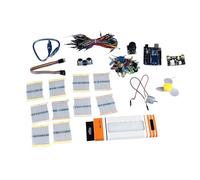 830 Hole Multifunctional Development Board Kit Compatible with R3 - Prototyping Module Set with Colored LEDs, Photoresistors, Thermistors, Buzzers, and Resistors - ABS Material