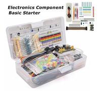 830 Tie-Point Breadboard with Wires, Resistors, LEDs, Sensors, ICS and Power Module, Electronics Component Set for Arduino Learning