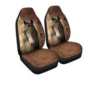 831 Front Seat Cushion Cover Boho Horse Baby, Beautiful Brown Horse I Love Horse Full Set Seat Covers Dirty-Proof Car Seat Protector Non-Slip Car Accessories Universal For Mpv Car Sedan