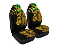 831 Front Seat Cushion Cover Rasta, Jamaica Lion Flag Full Set Seat Covers Dirty-Proof Car Seat Protector Non-Slip Car Seat Cover Universal For Mpv Car Truck