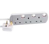 8313N-1M Pro Elec Ext Lead 3 Gang Ind Switched 1M