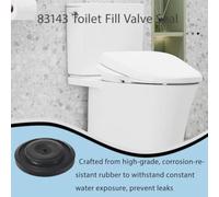 83143 Toilet Fill Valve Rubber Diaphragm Seal Replacement for Fluidmaster 242/400/747, .14" Black Waterproof Leak-Proof Valve Seal (2-Pack)(4PCS)