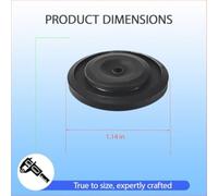 83143 Toilet Fill Valve Rubber Diaphragm Seal Replacement for Fluidmaster 242/400/747, .14" Black Waterproof Leak-Proof Valve Seal (2-Pack)(2PCS)