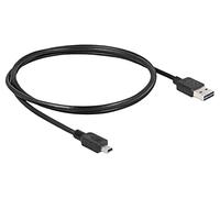 83362 Cable USB 2.0 Gold Plated 1m Black 24AWG,28AWG 480Mbps DELOCK