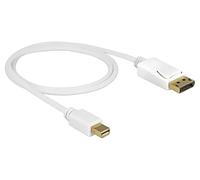83481 Cable Displayport Male, Mini Displayport Male L: 1m White DELOCK