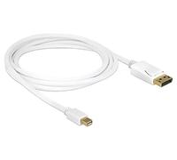 83482 Cable Displayport Male, Mini Displayport Male L: 2m White DELOCK
