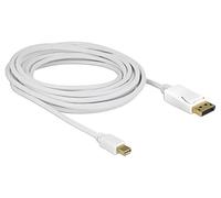 83484 Cable Displayport Male, Mini Displayport Male L: 5m White DELOCK