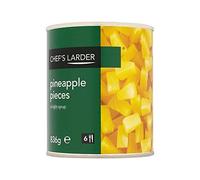 ( 836g Pack ) Chef's Larder Pineapple Pieces in Light Syrup 836g (Drained Weight 493g)