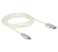 83917 Cable USB 2.0 USB A Male, Micro USB B Male 2m White DELOCK