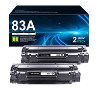 83A Black Printer Cartridges Toner Work for HP Laserjet Pro M201dw MFP M127fn M127fw M225dw M125nw Pinter, Compatible for HP 83A CF283A Black Toner Cartridge, 2 Black