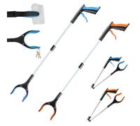 83cm/32" Litter Pickers, Foldable Long Grabber Stick with 360° Rotating Head for Disabled, Magnetic Pick Up Stick Grabber, Helping Hand Grabber for Home & Outdoor Use (2pc)
