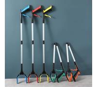 83cm Extra Long Grabber Reacher Tool Foldable Pick Up Stick with Rotating Strong Magnetic Head,Heavy Duty Mobility Aid Assist Grabbers for Seniors (Orange)