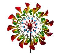 83in Metal Windmills for The Yard Wind Spinner Dual Direction Metal Kinetic Wind Sculpture