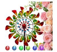 83in Wind Spinner Color Led Changing Solar Powered Glass Ball Solar Spinner