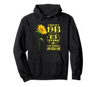 83rd Birthday Awesome 83 Year-Old Sunflower Lovers Born 1943 Pullover Hoodie