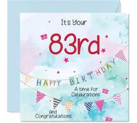 83rd Birthday Cards for Men, Party Bunting