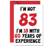 83rd Birthday Cards for Men Women - Not 83 Im 18 With 65 Years Experience - Happy Birthday Card for 83 Year Old Man Woman Wife Husband Uncle Auntie, A5 Bday Greeting Cards