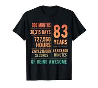83rd Birthday Men Women Funny 83 Years Old T-Shirt