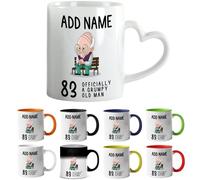 83th Birthday Gift for Grumpy Old Man - Grandad Gifts, Funny Gifts - Personalised 83 Mug/Cup - Add Name