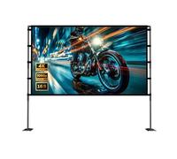 84" 100" 120" Portable Outdoor Projection Screen with Stand, 4K Ultra HD Foldable Wrinkle-Free Movie Screen for Camping Party(84" (16:9))