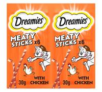 84 Dreamies Meaty Sticks Adult Cat Treats Chicken Cat Sticks (14x30g)
