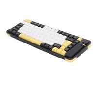 84 Keys Layout Wireless Keyboard Mouse Combo, Contrast Color Design, Auto Sleep Mode, 2.4G Wireless and for Office Travel (Yellow)