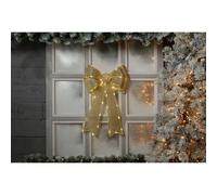 84 LED Glitter Outdoor Illuminated Ribbon Gold 40 x 60cm