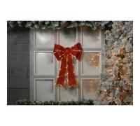 84 LED Glitter Outdoor Illuminated Ribbon Red & Gold 40 x 60cm