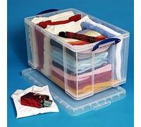 84 LITRE Really Useful Plastic Storage Box (CLEAR) PACK OF 2
