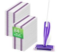 84 Pack for Swiffer Wet Jet Pads Compatible with Swiffer Power Mop, for Swiffer Wet Pads Refill, for Floor Cleaning, Unscented