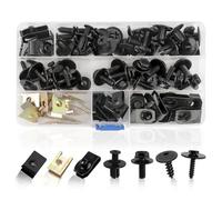 84 Pcs Car Trim Clips, Car Body Trim Clips Fasteners Screws and Bolts, Universal Auto Retainer Clip Set with Rivets, Engine Undertray Screws, Bumper Fender Fasteners, Car Repair Accessories