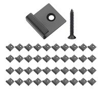 84 Pcs Composite Decking Clips with Screws Kit,Decking Fixings Starter Clips Metal,Decking Hidden End Clips Black Sets (8mm)