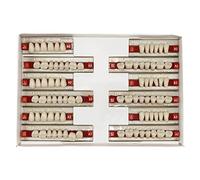 84 Pcs False Teeth Dental Complete Acrylic Resin Denture Teeth, 3 Sets Whole Teeth Synthetic Polymer Denture Tooth, 23 Shade A2 Upper + Lower Dental Materials for Replacement, DIY or Halloween
