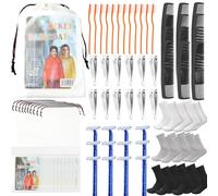 84 Pcs Homeless Care Package Supplies Bulk Hygiene Kits with Nail Clipper, Prepasted Disposable Toothbrushes, Razors, Ponchos, Combs, Socks & Drawstring Bags - Ideal Charity or Personal Travel Package